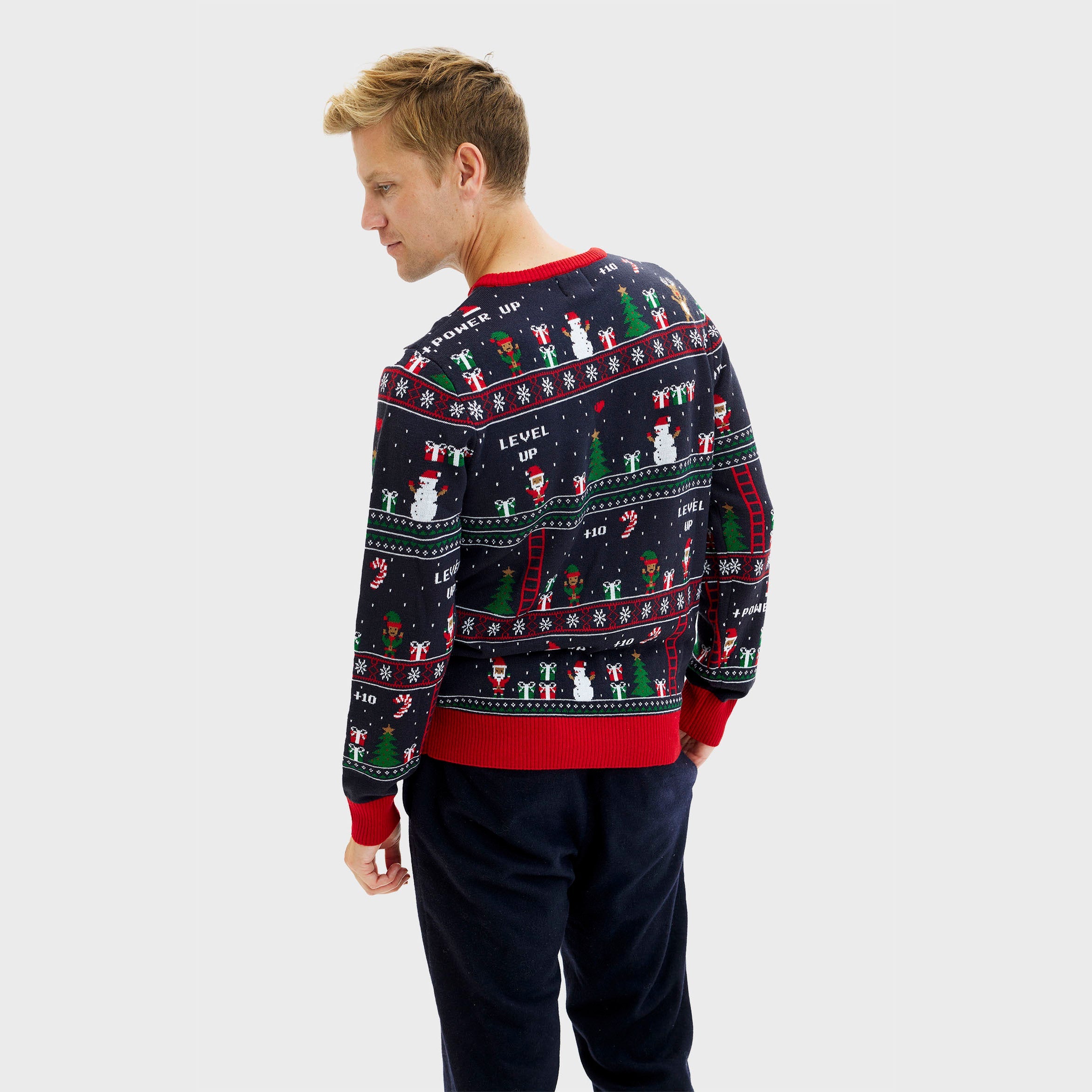 Vintage gamer julesweater - Herre